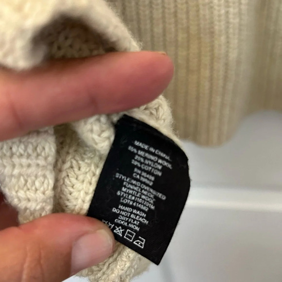 Theory womens cream wool sweater - Picture 4 of 4